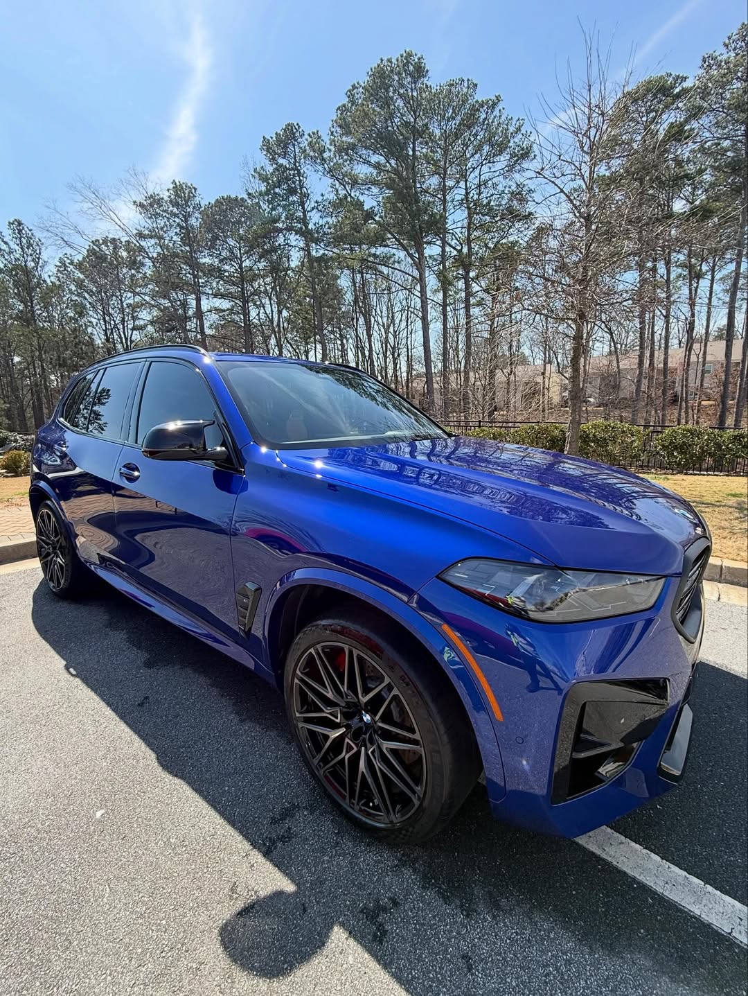 Blue BMW X5 M Competition after premium exterior detail